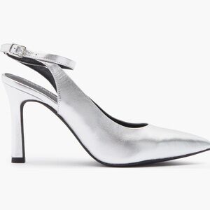 Seychelles Metallic Silver Slingback Heels